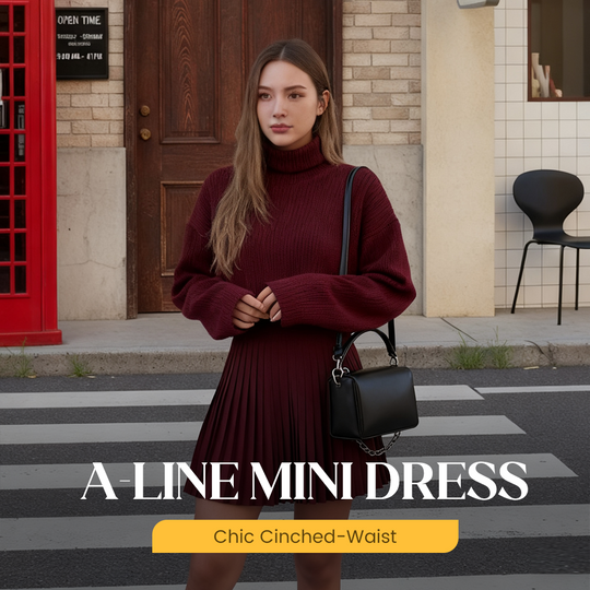 💥New arrivals offer-Chic Cinched-Waist A-Line Mini Dress