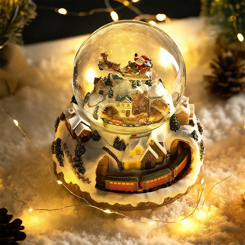 Illuminated Musical Rotating Christmas Snow Globe