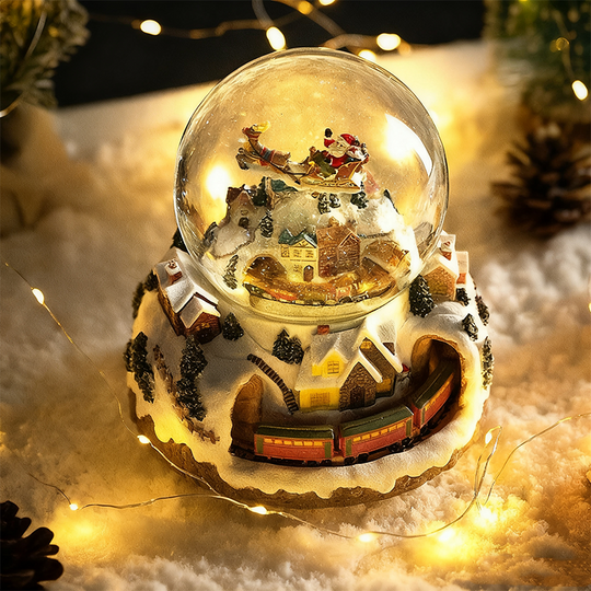 Illuminated Musical Rotating Christmas Snow Globe