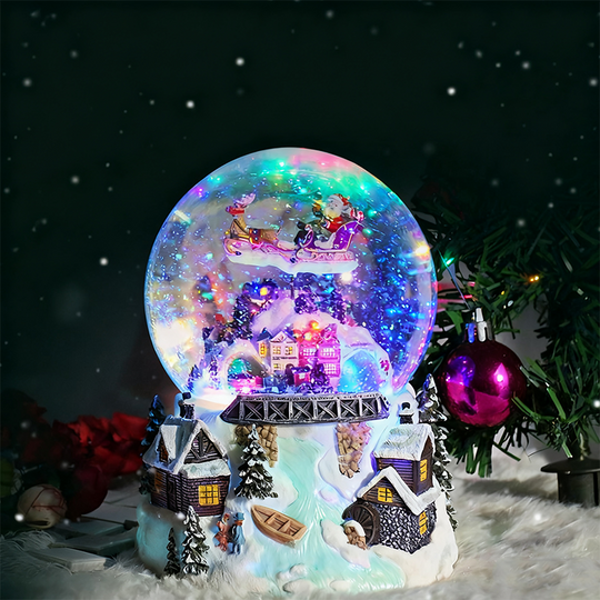 Illuminated Musical Rotating Christmas Snow Globe