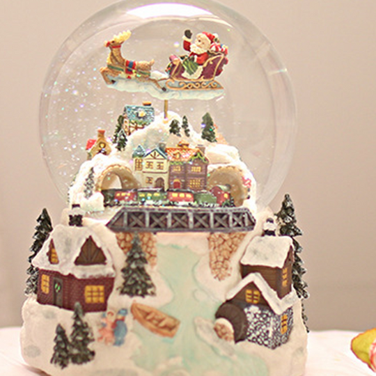 Illuminated Musical Rotating Christmas Snow Globe