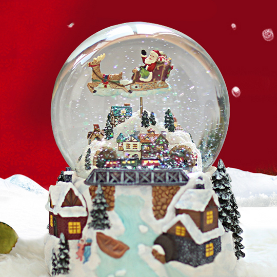 Illuminated Musical Rotating Christmas Snow Globe