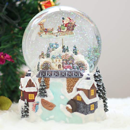 Illuminated Musical Rotating Christmas Snow Globe