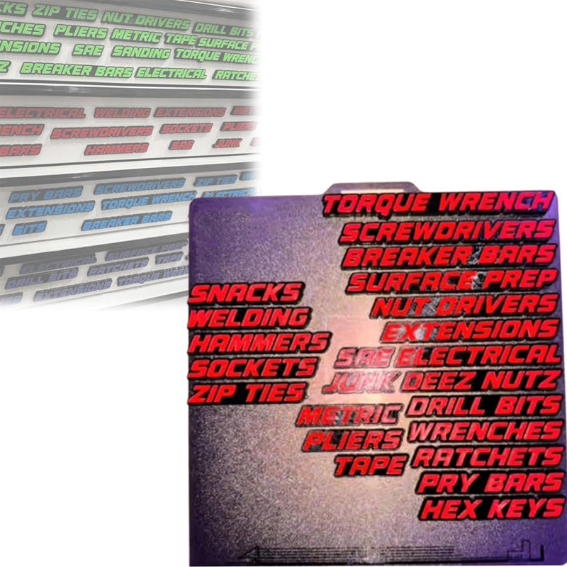 📢📢49% OFF !!⏰⏰3D Printed Magnetic Toolbox Drawer Labels