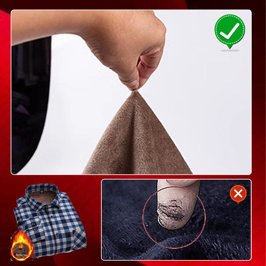 Men’s Lined Button-Down Plaid Shirt