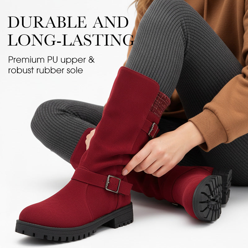 💖Black Friday Mega Deal – 61% off!💖Women's Slouchy Boots, Mid-Calf Length