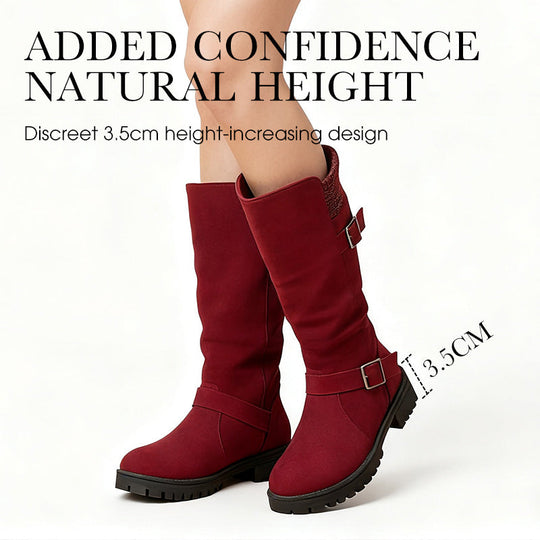 💖Black Friday Mega Deal – 61% off!💖Women's Slouchy Boots, Mid-Calf Length