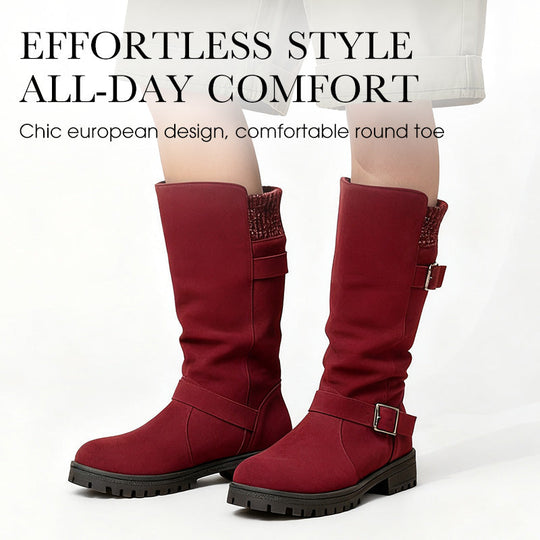 💖Black Friday Mega Deal – 61% off!💖Women's Slouchy Boots, Mid-Calf Length