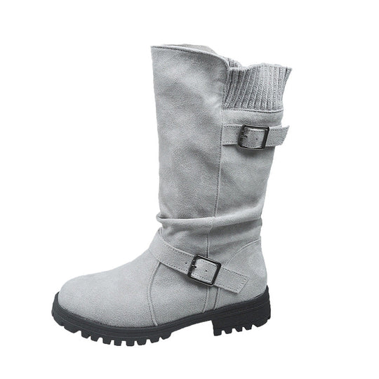 💖Black Friday Mega Deal – 61% off!💖Women's Slouchy Boots, Mid-Calf Length
