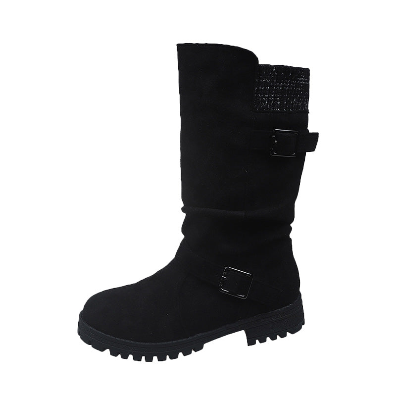 💖Black Friday Mega Deal – 61% off!💖Women's Slouchy Boots, Mid-Calf Length