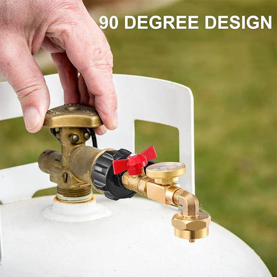 ✅Propane Refill Elbow Adapter with Gauge