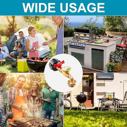✅Propane Refill Elbow Adapter with Gauge
