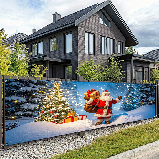 Outdoor Merry Christmas Hanging Banner