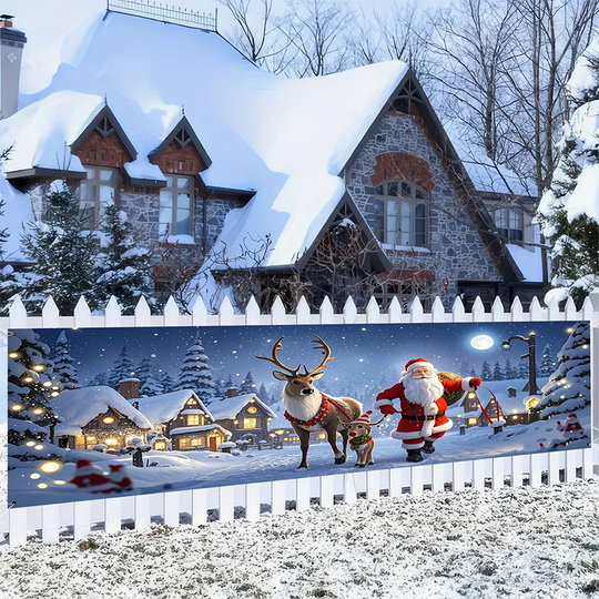 Outdoor Merry Christmas Hanging Banner