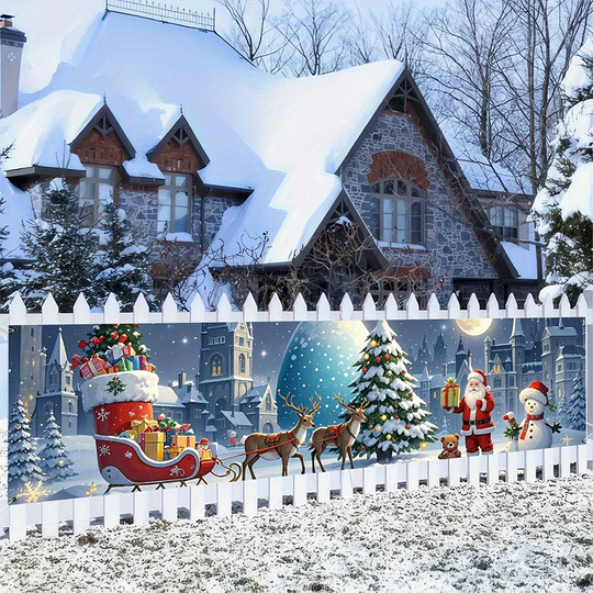 Outdoor Merry Christmas Hanging Banner