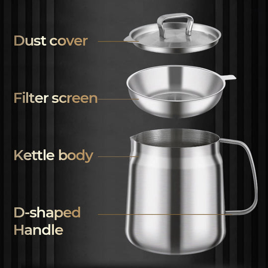 🧑‍🍳 50% OFF! Multi‑Function Stainless Steel Oil Filter Container – Large capacity, reusable filter. Saves oil, keeps cooking clean & healthy. A kitchen must‑have! 🔥✨