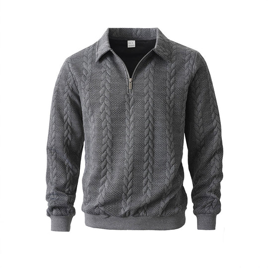 🔥New arrivals offer-Men's Casual Half-Zip Cable-Knit Sweater