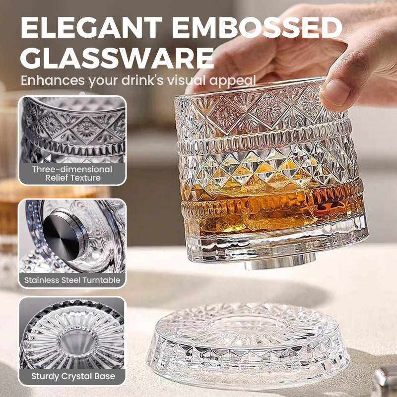 🎁Time-Sensitive Exclusive Deal! 🥃  360° Rotating Whiskey Glass – Aerate & Relieve Stress ✨