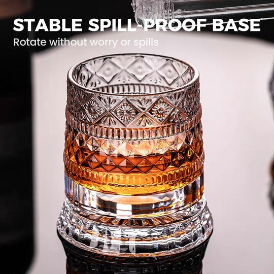 🎁Time-Sensitive Exclusive Deal! 🥃  360° Rotating Whiskey Glass – Aerate & Relieve Stress ✨