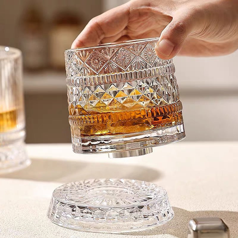 🎁Time-Sensitive Exclusive Deal! 🥃  360° Rotating Whiskey Glass – Aerate & Relieve Stress ✨