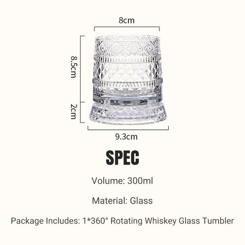 🎁Time-Sensitive Exclusive Deal! 🥃  360° Rotating Whiskey Glass – Aerate & Relieve Stress ✨