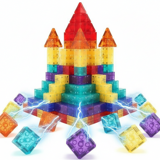 🥳2026 HOT SALE🥳💞50K+ SOLD!🔵🟡 LAST DAY 50% OFF! Magnetic Building Set – Learn geometry & spatial skills. 6‑sided magnets, see‑through colors. A gift that grows brains! 🧠✨