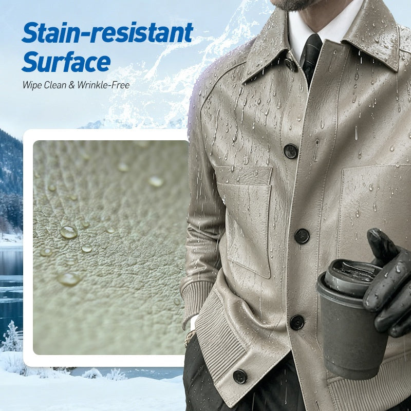 Men's Classic Old Money Aristocratic Leather Jacket