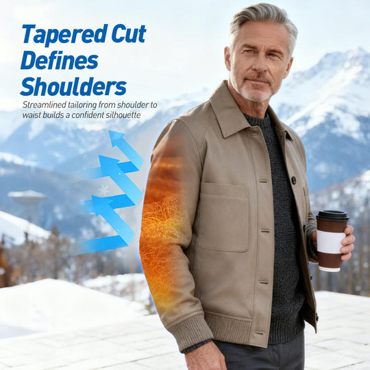 Men's Classic Old Money Aristocratic Leather Jacket