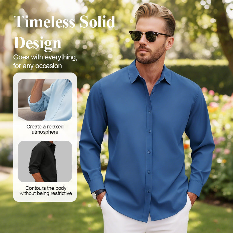 Men's Classic Long-Sleeve Button-Down Shirt