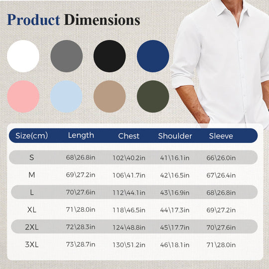 Men's Classic Long-Sleeve Button-Down Shirt