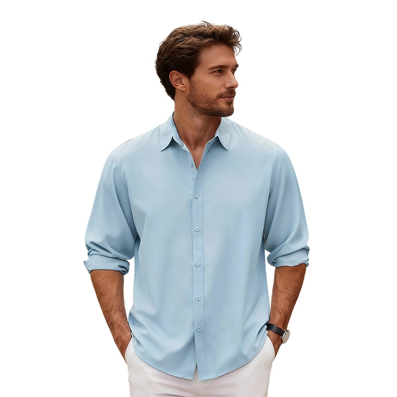 Men's Classic Long-Sleeve Button-Down Shirt