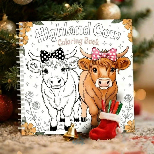 🎄Only ￡11.99!!!🎅2025 Christmas Sale - 60% OFF🐮Highland Cow Coloring Book