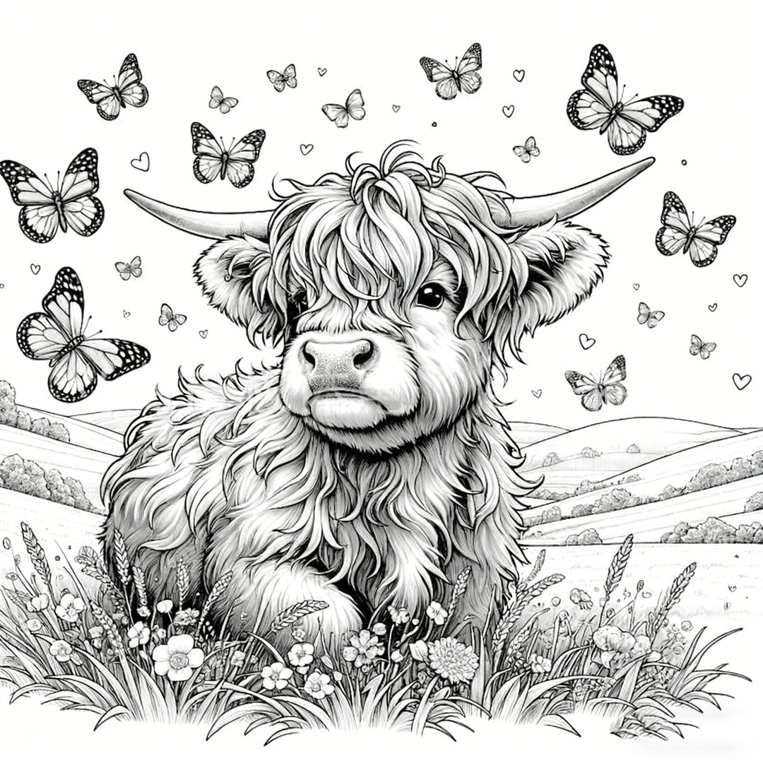 🎄Only ￡11.99!!!🎅2025 Christmas Sale - 60% OFF🐮Highland Cow Coloring Book