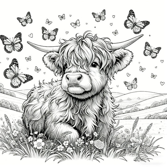 🎄Only ￡11.99!!!🎅2025 Christmas Sale - 60% OFF🐮Highland Cow Coloring Book