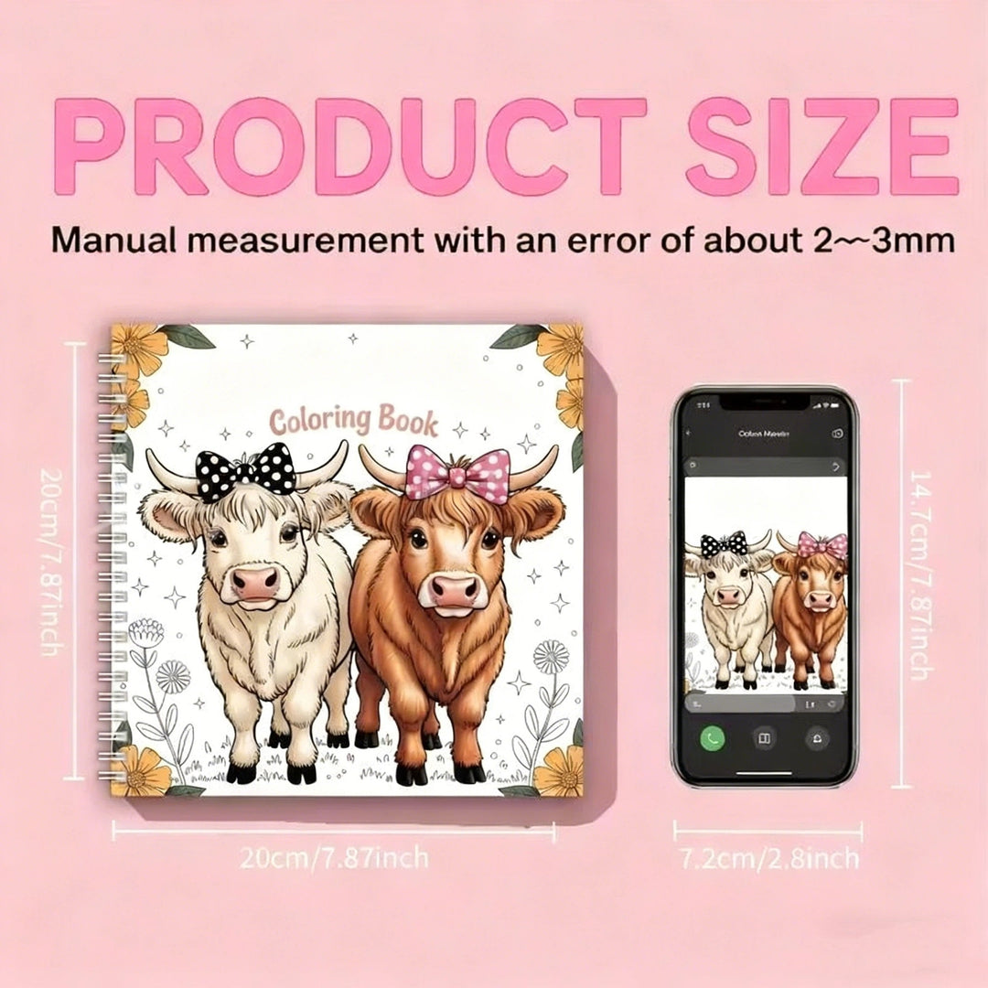 🎄Only ￡11.99!!!🎅2025 Christmas Sale - 60% OFF🐮Highland Cow Coloring Book