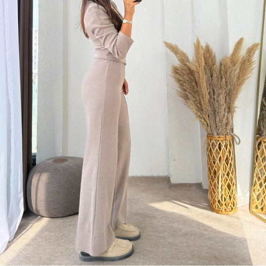Women’s Casual Knitted Cardigan & Pants Set