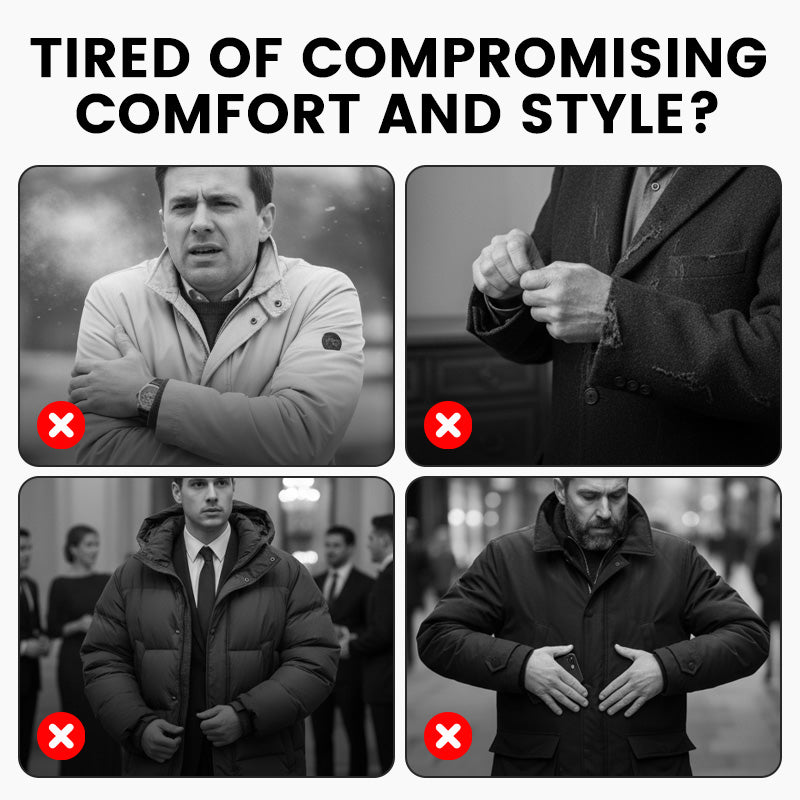 Men's Lined Business Casual Winter Coat