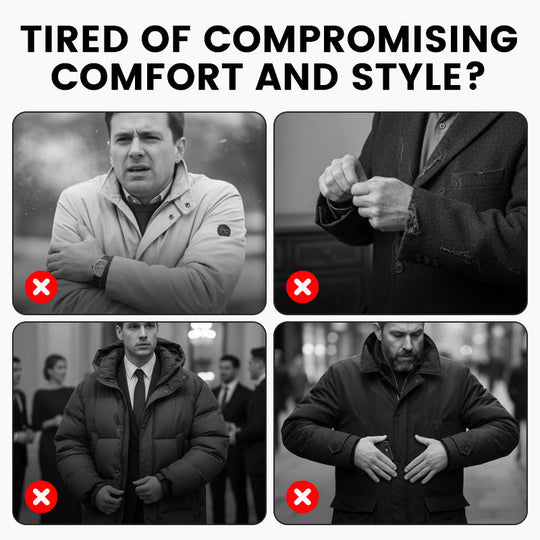 Men's Lined Business Casual Winter Coat