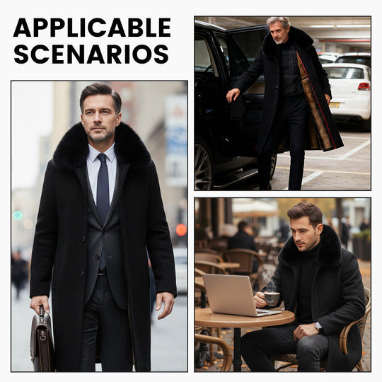 Men's Lined Business Casual Winter Coat