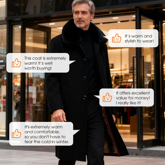 Men's Lined Business Casual Winter Coat