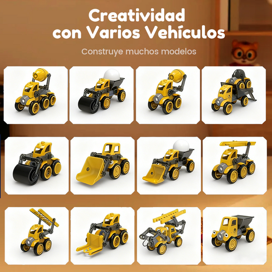 🔥Christmas Limited-Time Offer: 50% OFF!!!🎄 Magnetic Vehicle Building Set – The Ideal Christmas Gift for Little Builders 🚜