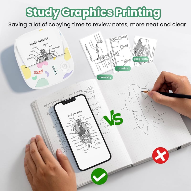 🎁 Christmas Sale 49% OFF !! 🖨️ Mini Portable Sticker Printer✨ Portable Bluetooth Printer for DIY & Gifting🔖