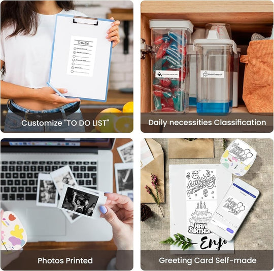 🎁 Christmas Sale 49% OFF !! 🖨️ Mini Portable Sticker Printer✨ Portable Bluetooth Printer for DIY & Gifting🔖