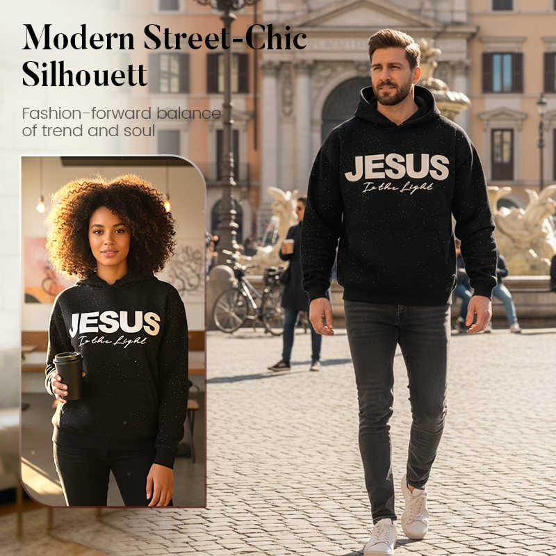 🔥CHRISTMAS SALE 50% OFF!!✨Chic Sparkling Sequins JESUS Is the Light Hoodie🎁