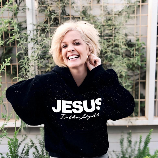🔥CHRISTMAS SALE 50% OFF!!✨Chic Sparkling Sequins JESUS Is the Light Hoodie🎁