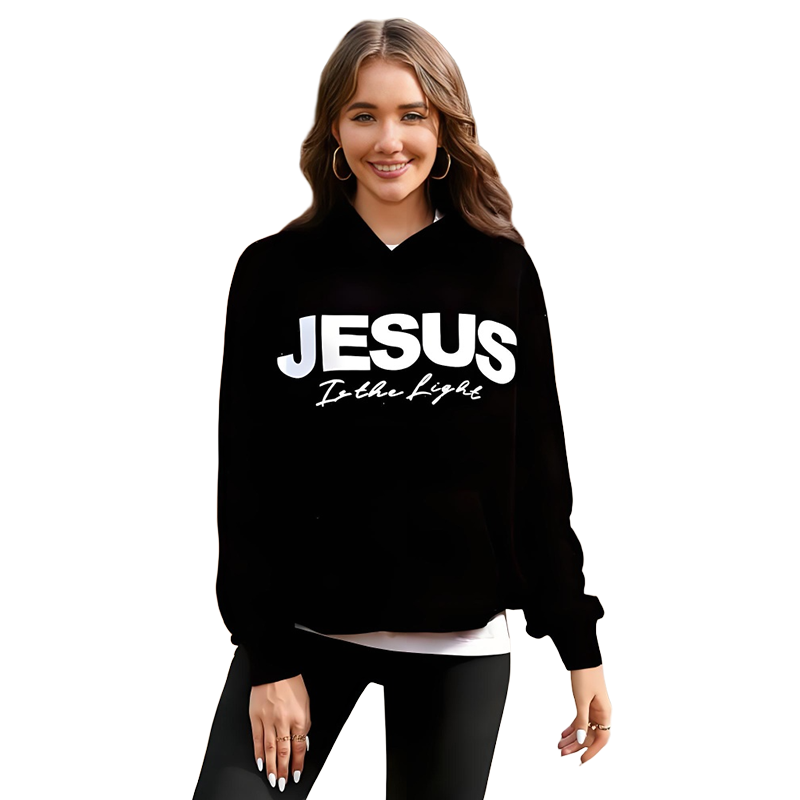 🔥CHRISTMAS SALE 50% OFF!!✨Chic Sparkling Sequins JESUS Is the Light Hoodie🎁