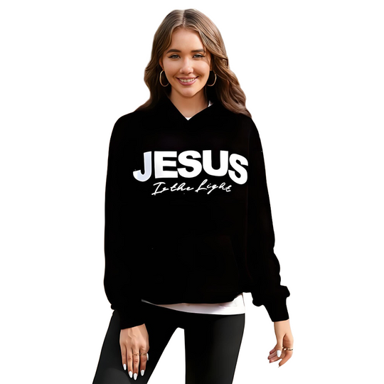🔥CHRISTMAS SALE 50% OFF!!✨Chic Sparkling Sequins JESUS Is the Light Hoodie🎁