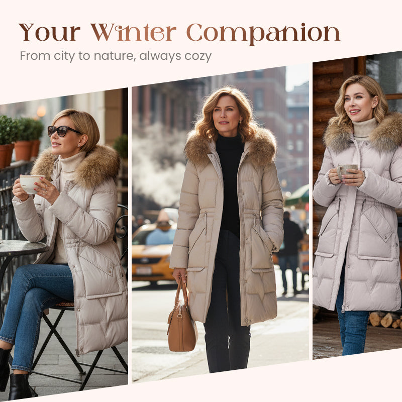 ⏳Limited-time 50% off⏰Women's Windproof Quilted Long Winter Coat🧥