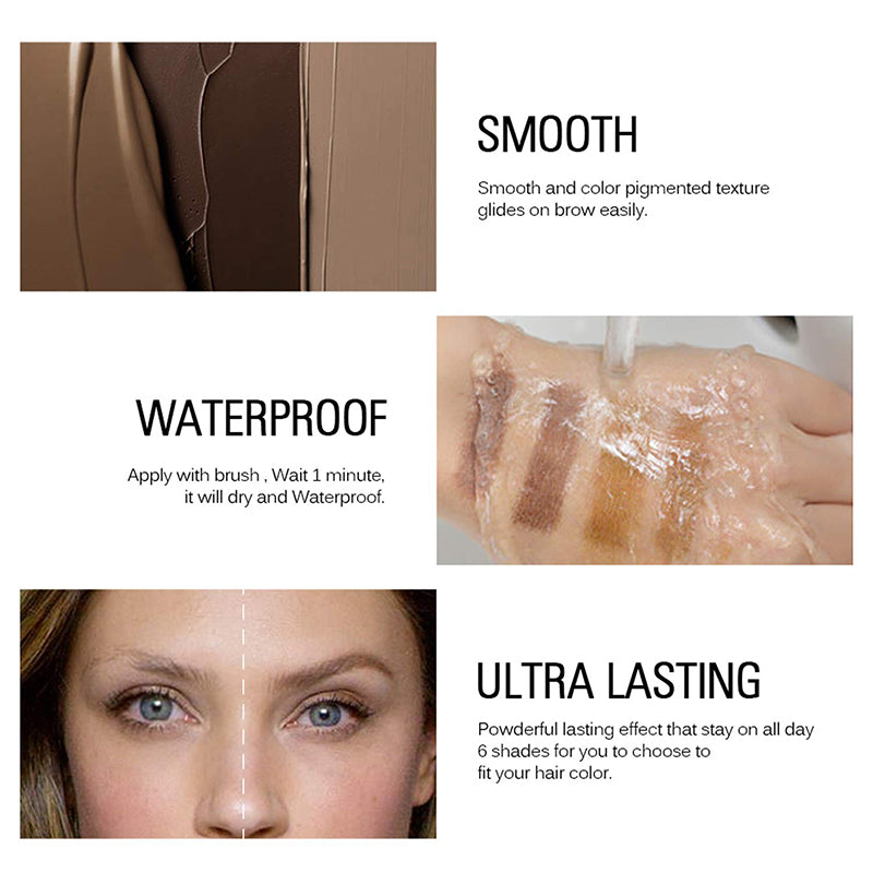 3D Long Lasting Waterproof Smudge-proof Brow Cream