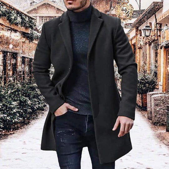 Versatile and Cozy Tweed Coat for Men